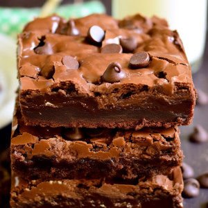 Chocolate Chocolate Chip Gooey Bars