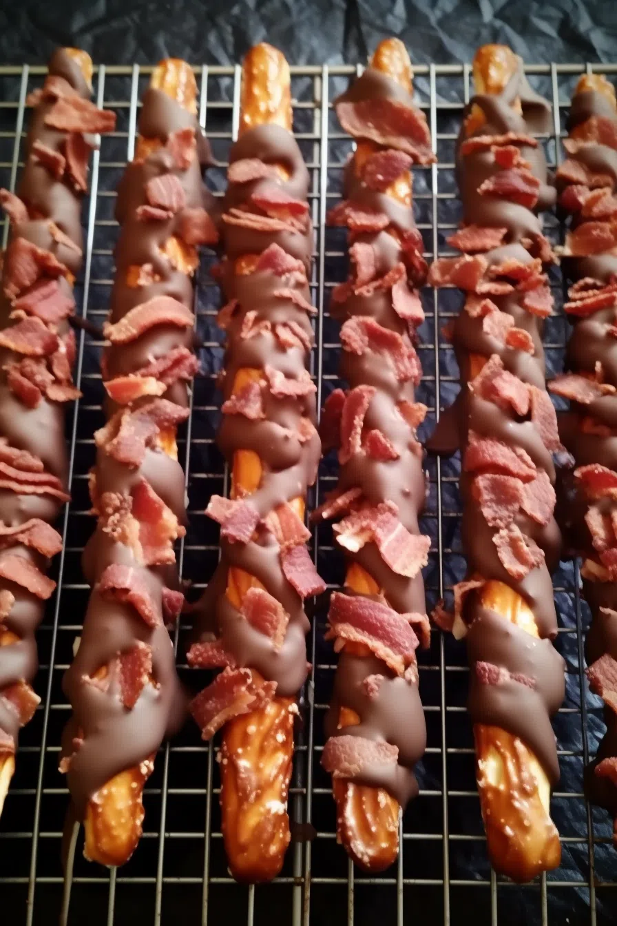 Chocolate and Bacon Covered Pretzels
