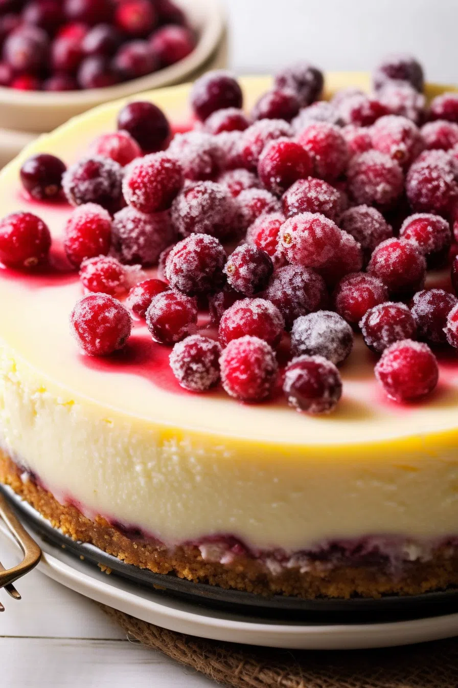 Christmas Cranberry Cheesecake