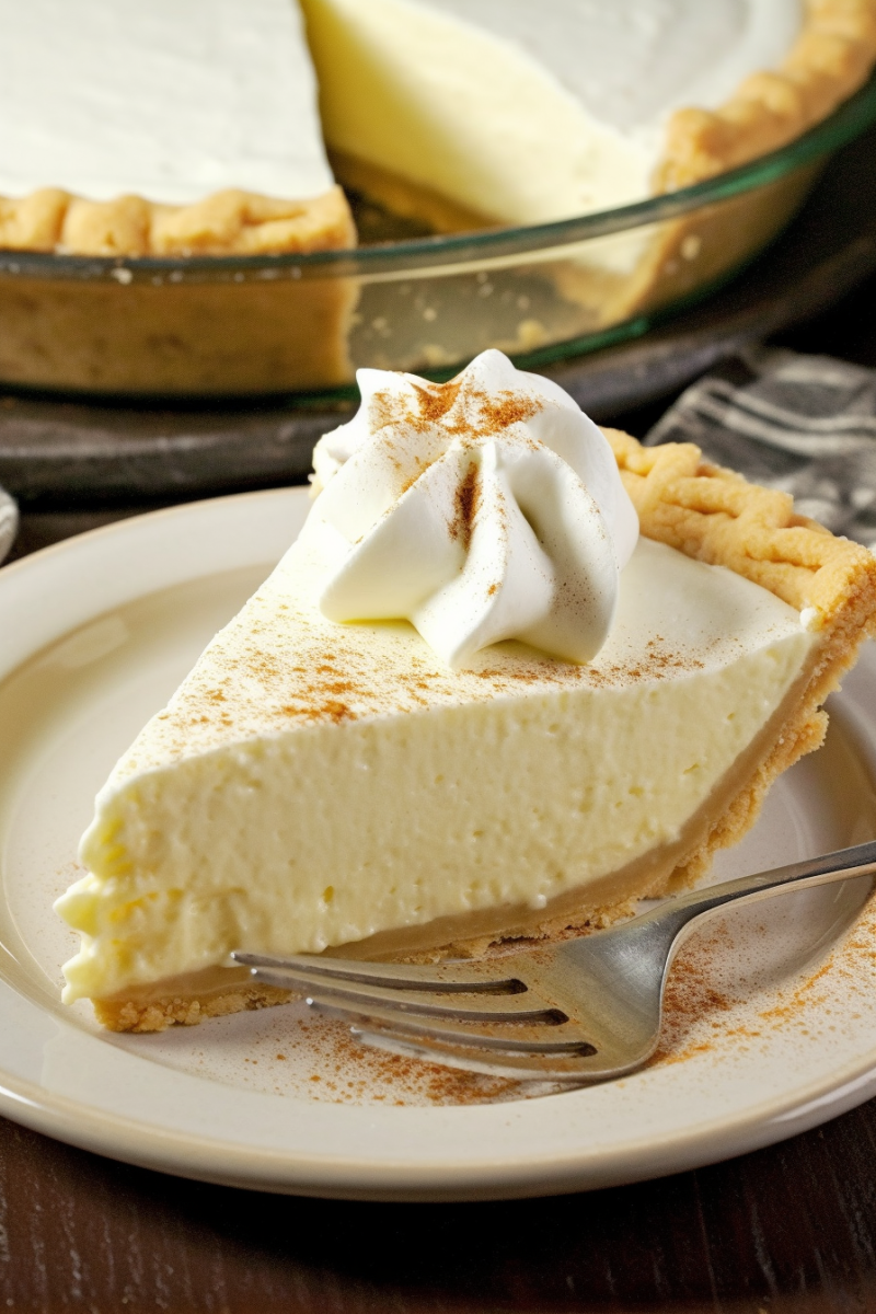 Eggnog Pie (No-Bake)