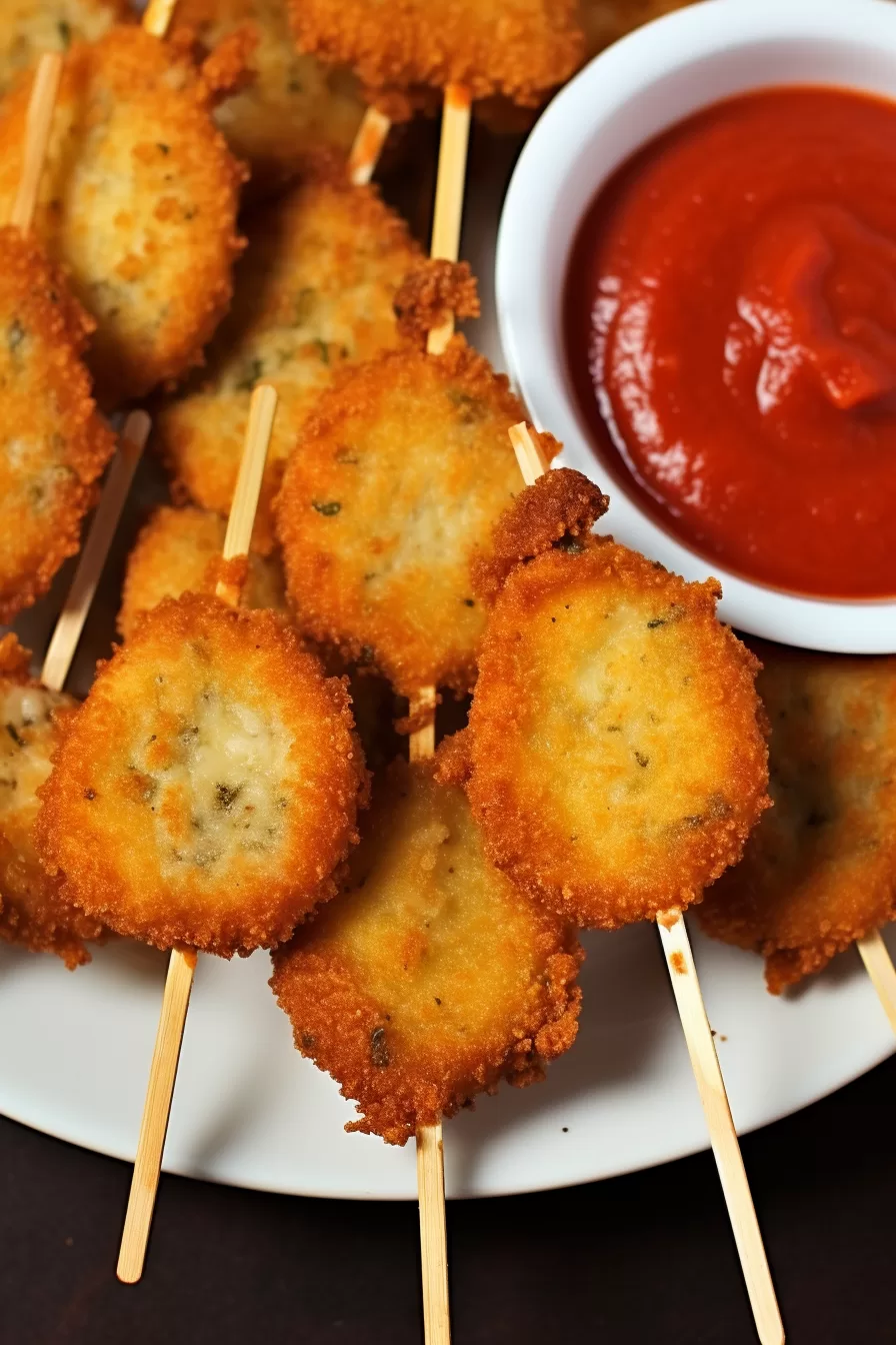 Deep-Fried Ravioli On a Stick