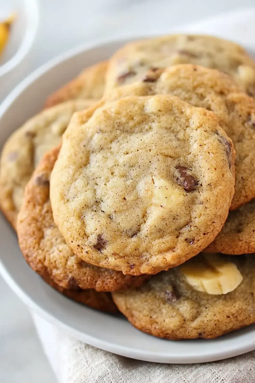 Close-up shot highlighting the golden edges and soft texture of the cookies.