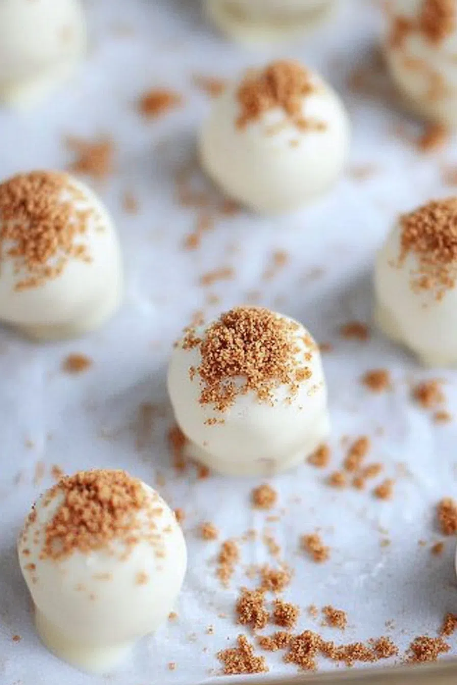 A festive dessert platter featuring round, chocolate-dipped sweets.