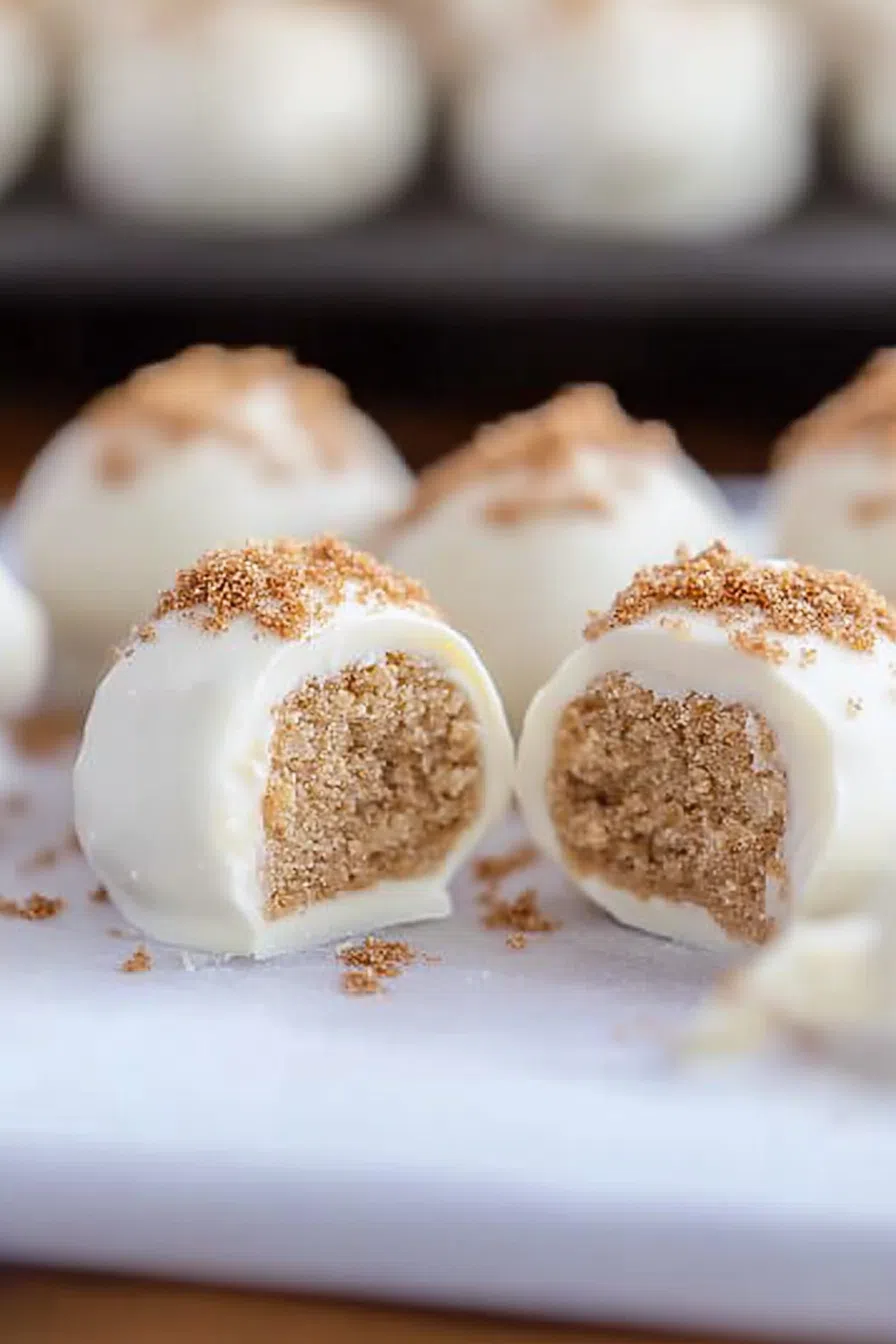 White plate with assorted truffles, some cut open to reveal the soft inside.