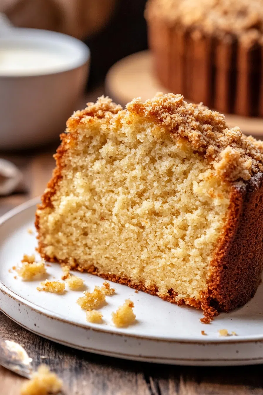 Glazed cake with a shiny finish and a slightly crisp edge.