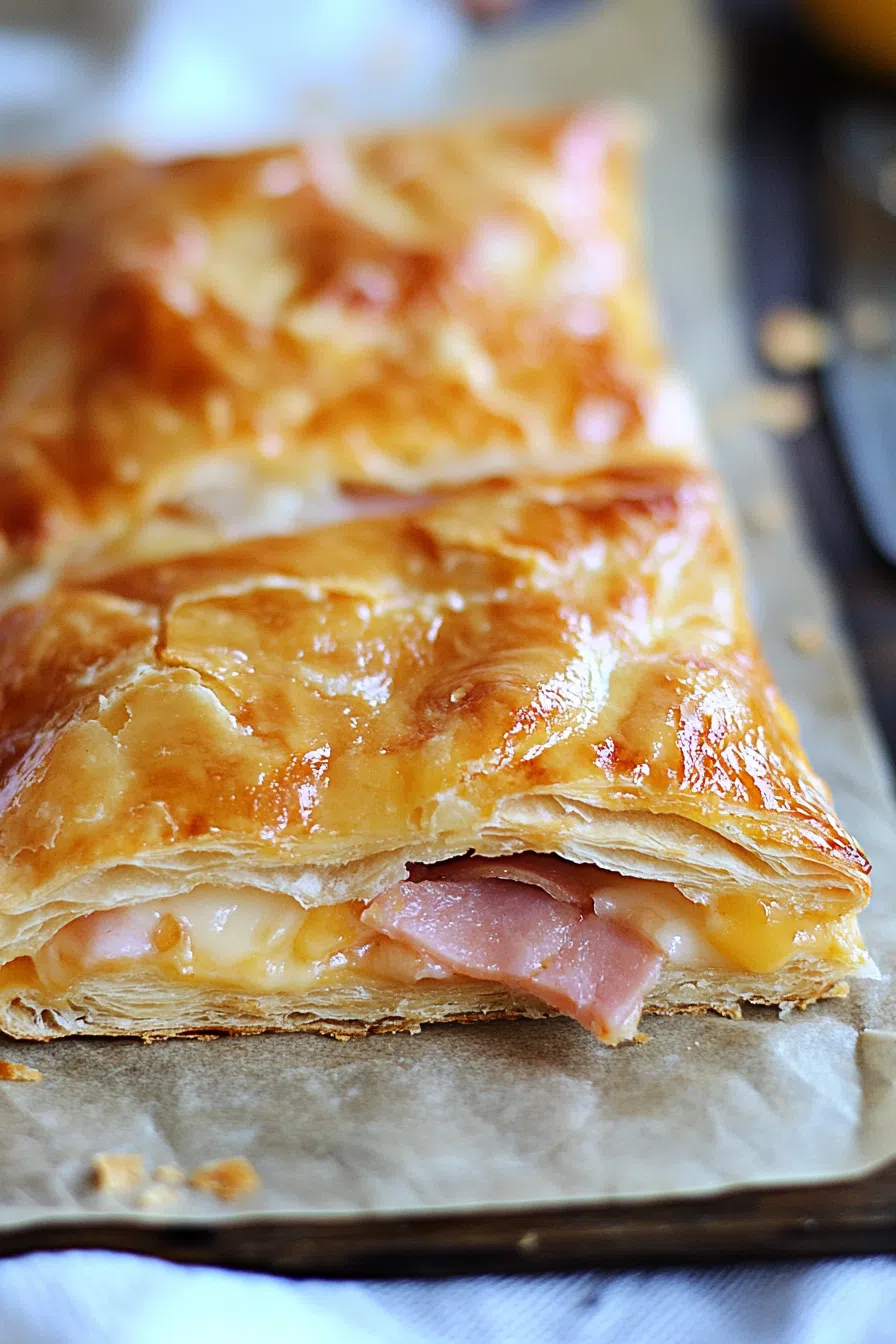 Golden, flaky pastries served warm on a baking sheet.