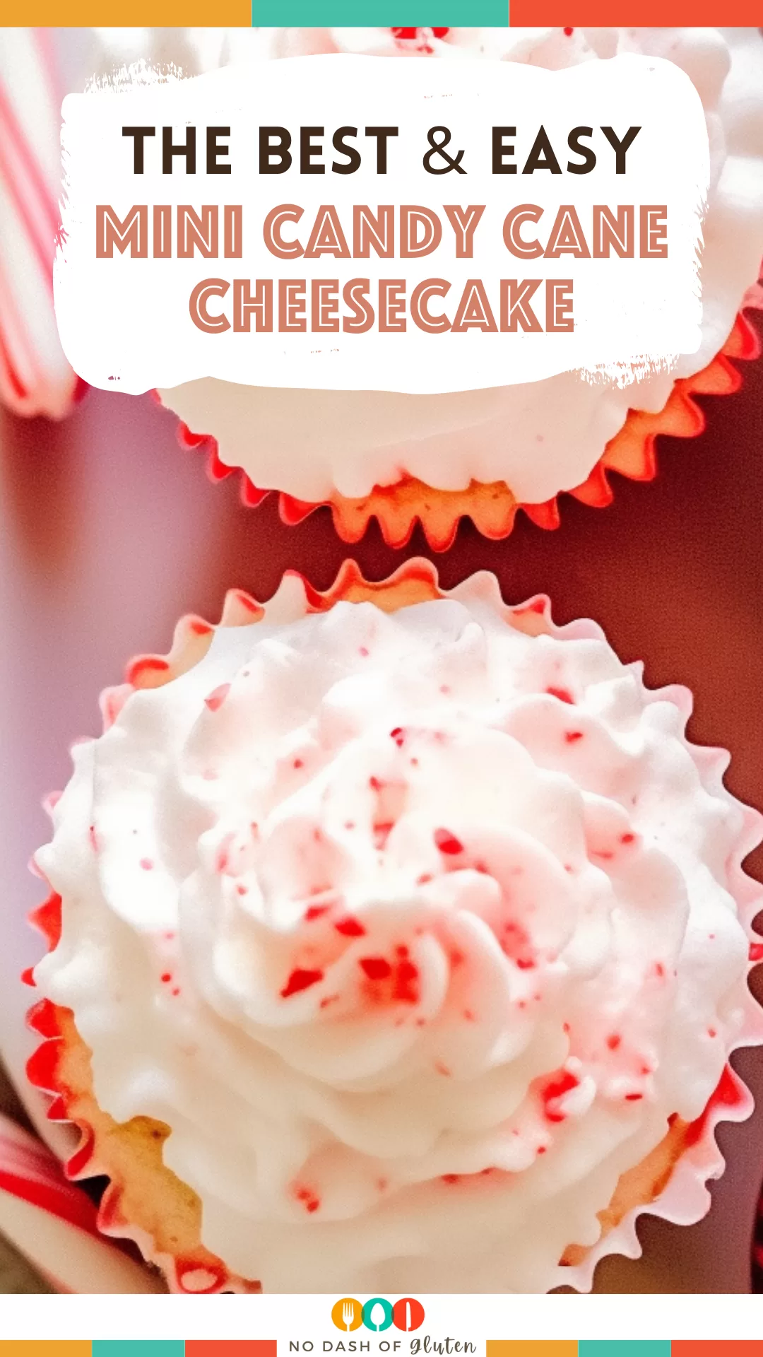 Mini Candy Cane Cheesecake