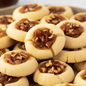 Pecan Pie Thumbprint Cookies