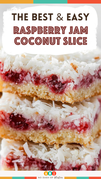 Raspberry Jam Coconut Slice
