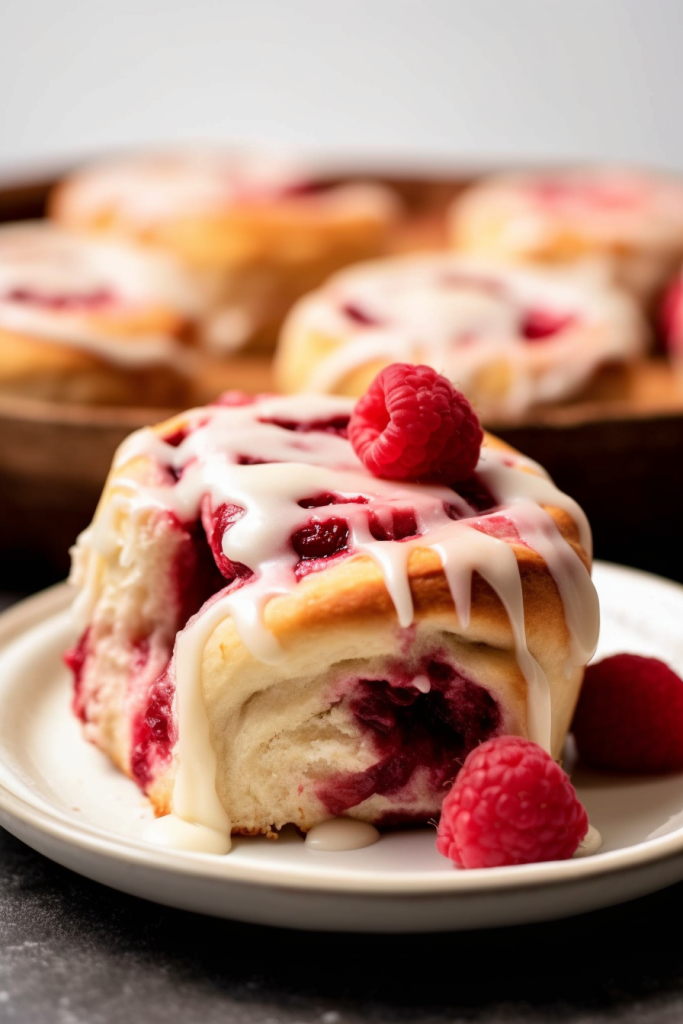 Raspberry Cheesecake Swirl Buns