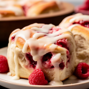 Raspberry Cheesecake Swirl Buns