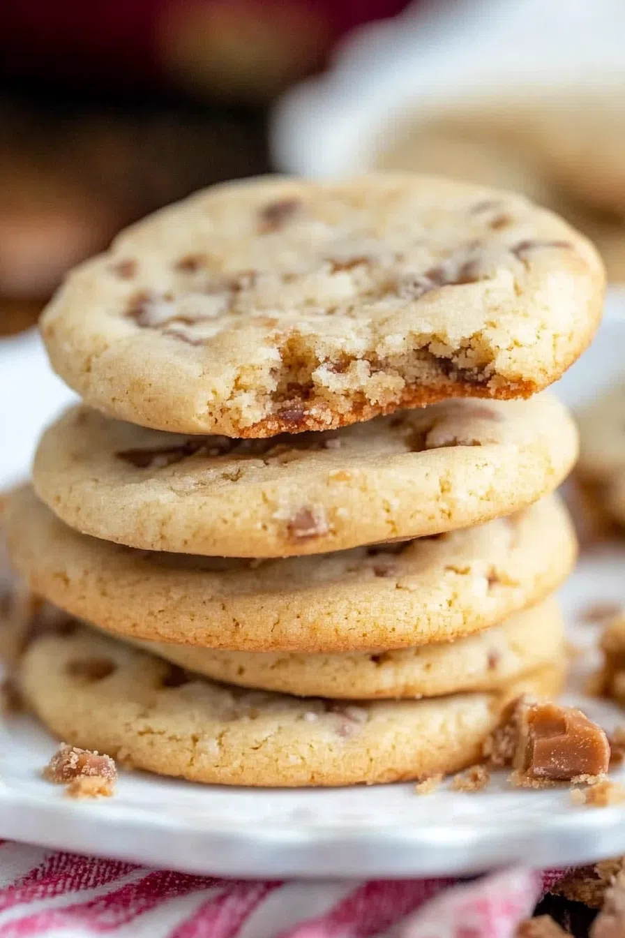 A batch of sliced cookies with a soft center and crisp edges.