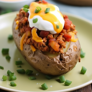 Turkey Chili Baked Potato