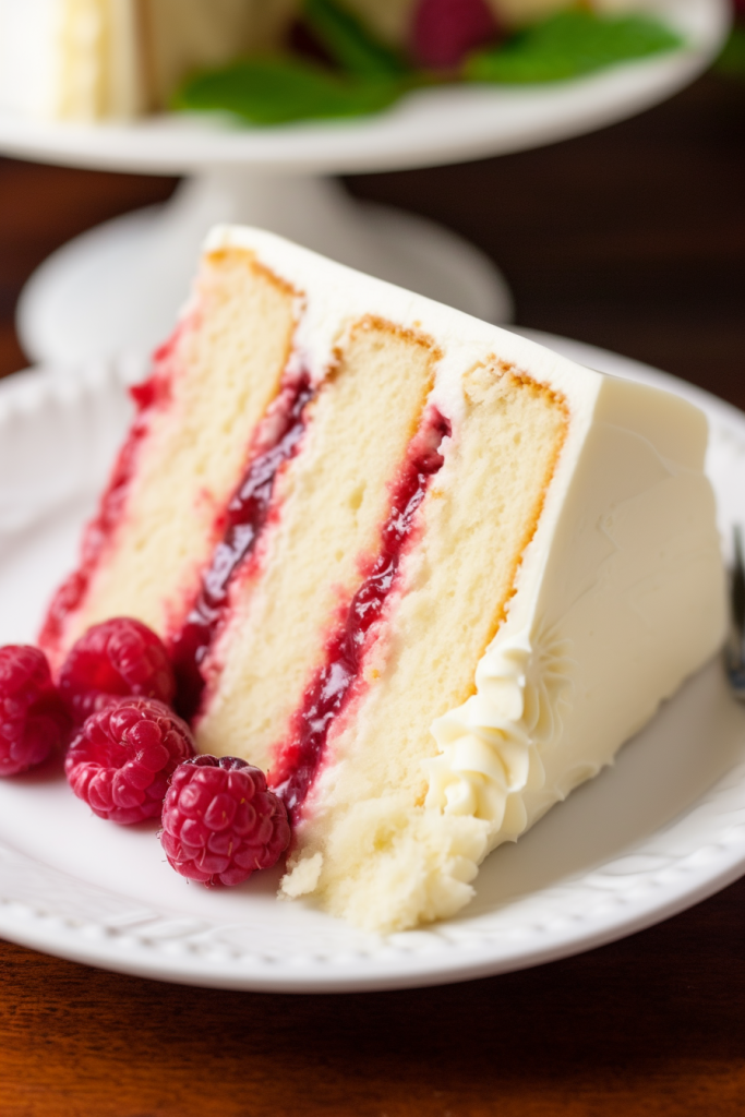 White Chocolate Raspberry Cake