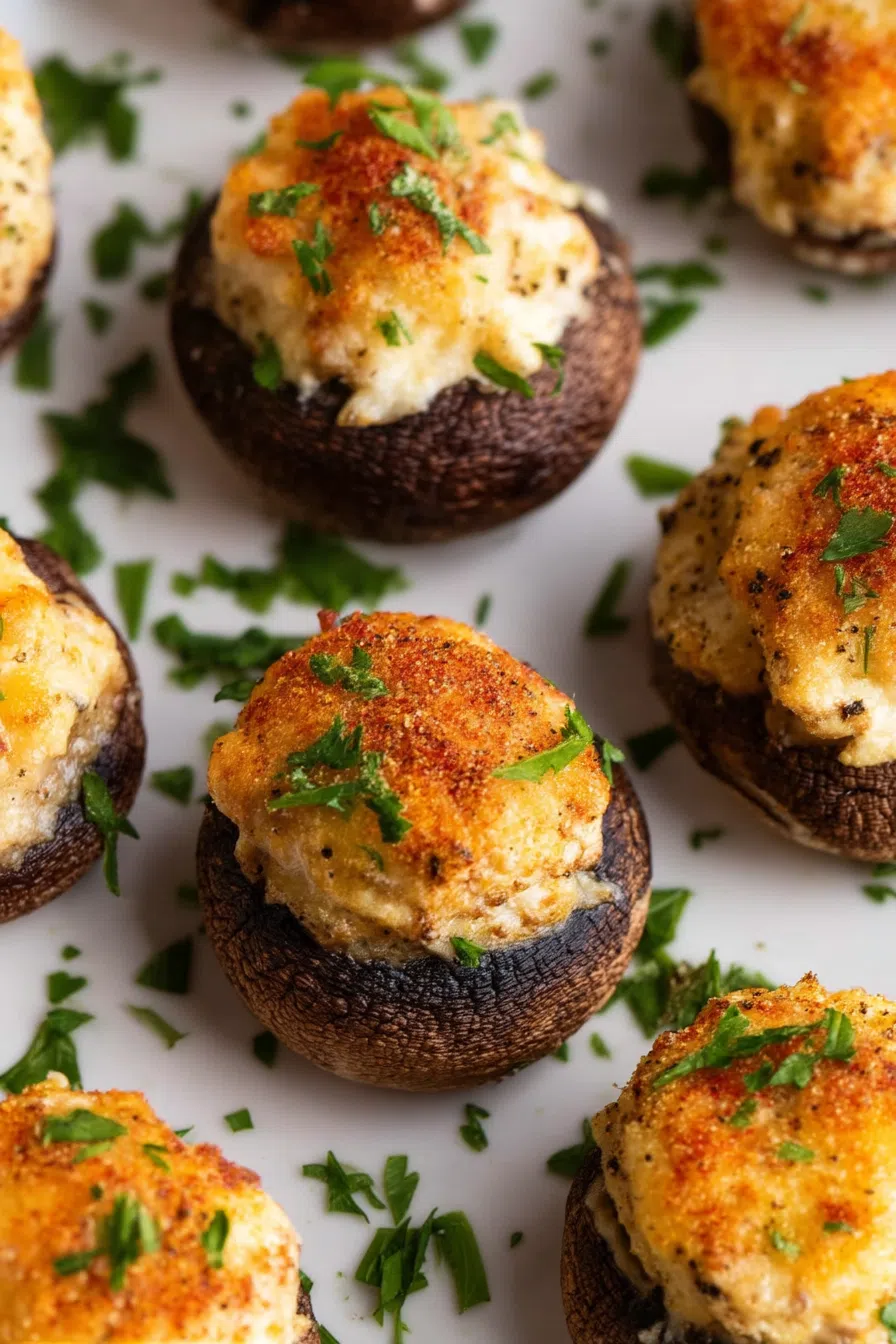 Appetizer plate with a garnish of parsley.