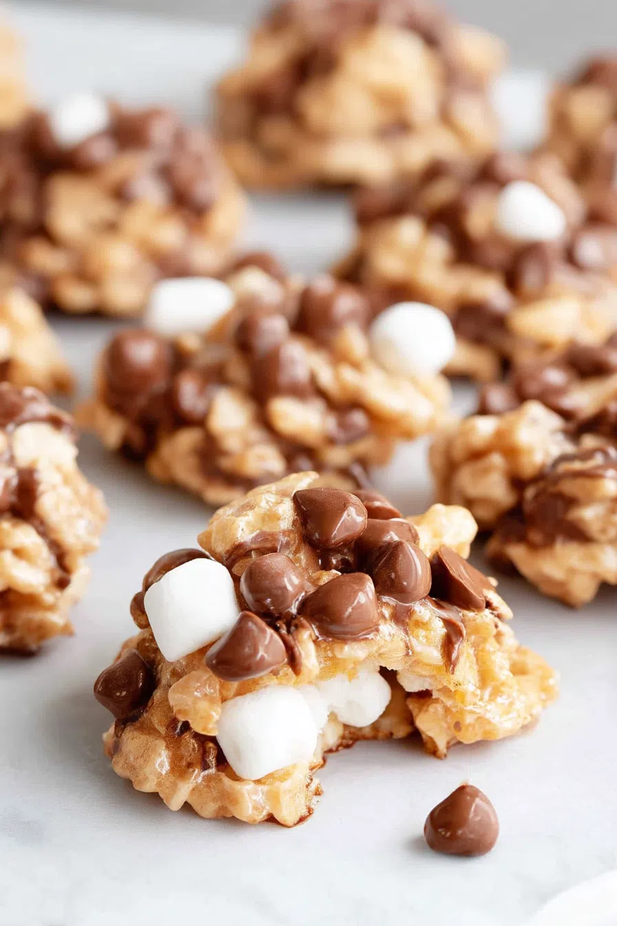 Overhead view of textured treats arranged on parchment paper.