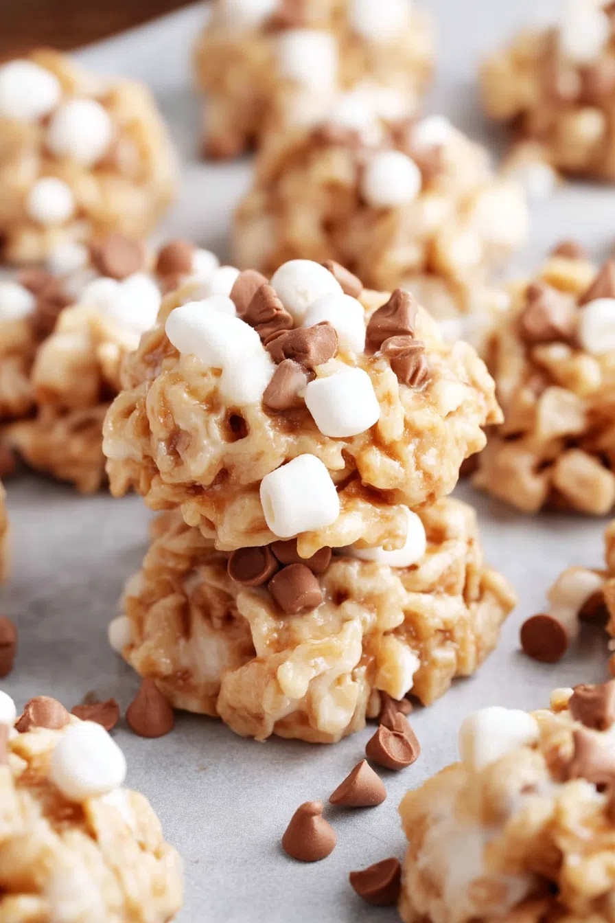 Close-up of a stack of light-colored cookies with a textured, crunchy appearance.