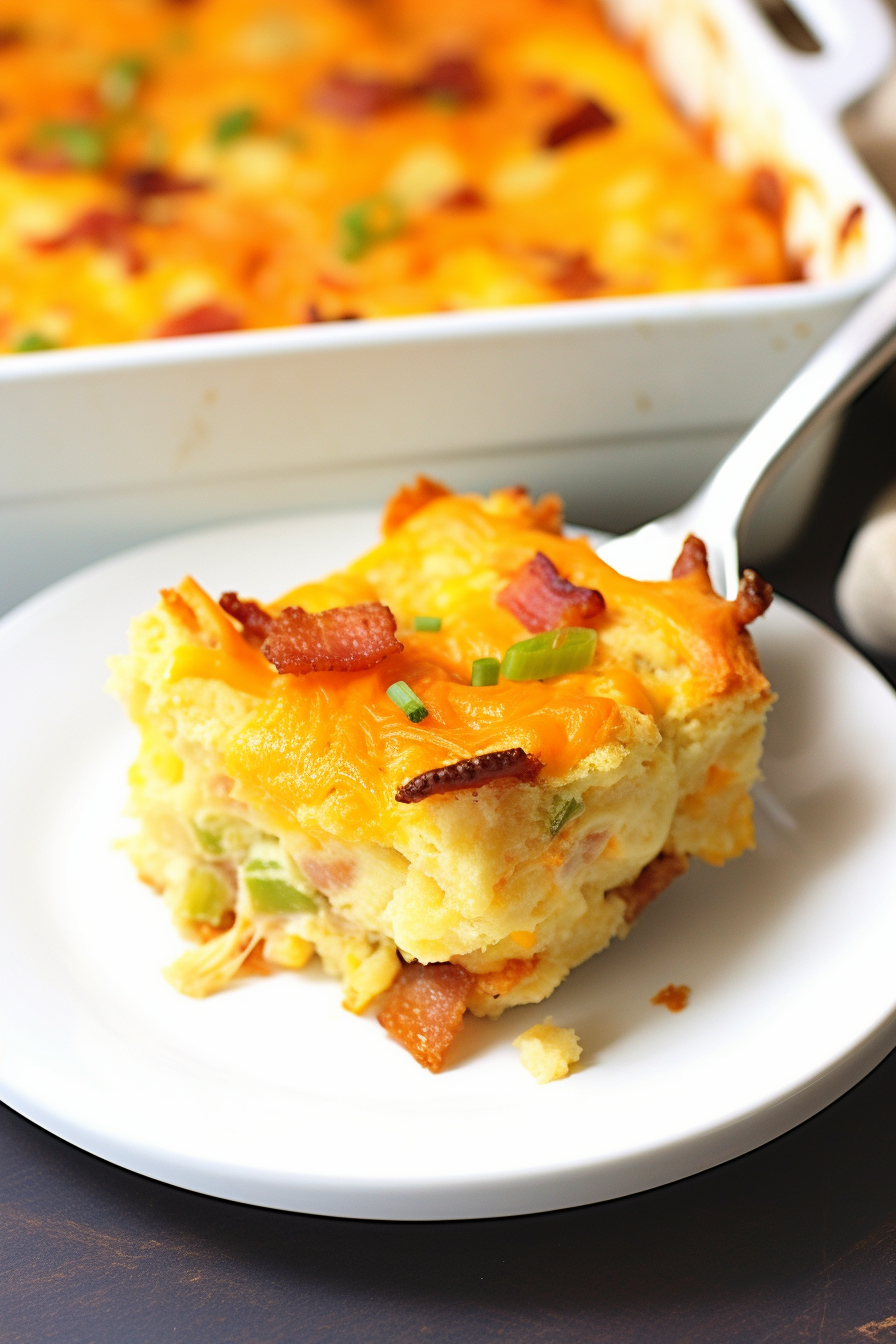 Bacon, Egg and Cheese Biscuit Casserole