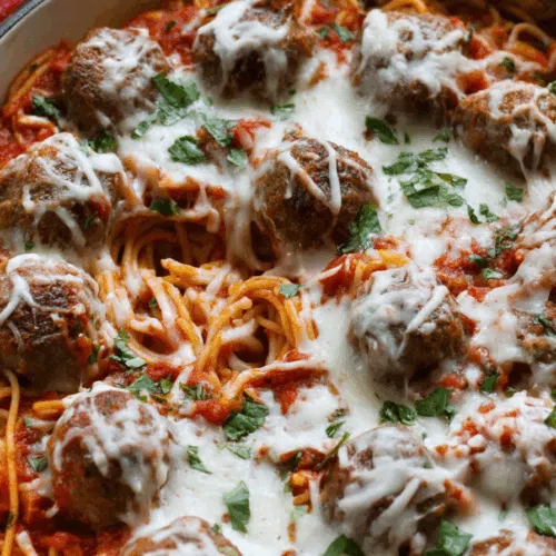 Cheesy pasta dish fresh from the oven with golden, crisp edges.