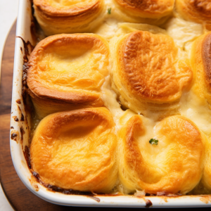 Creamed Chicken and Biscuits Casserole