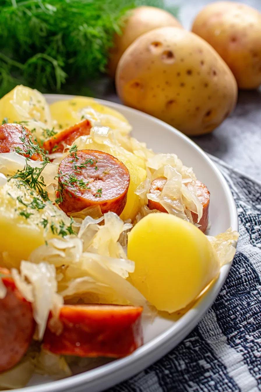 A cozy plated meal, ideal for a cold-weather dinner setting.