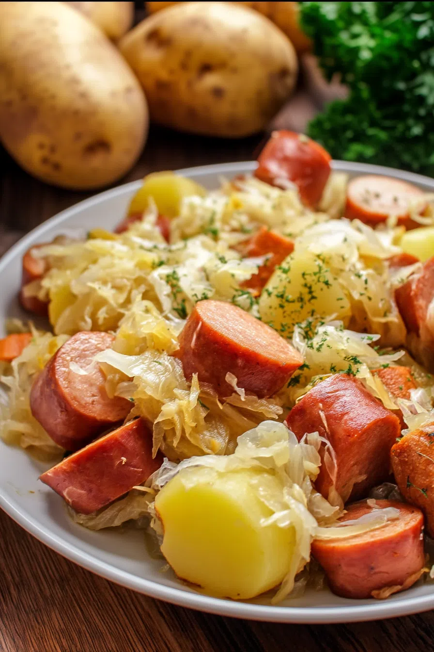 Crockpot-style dish showcasing rich textures and warm, earthy tones.