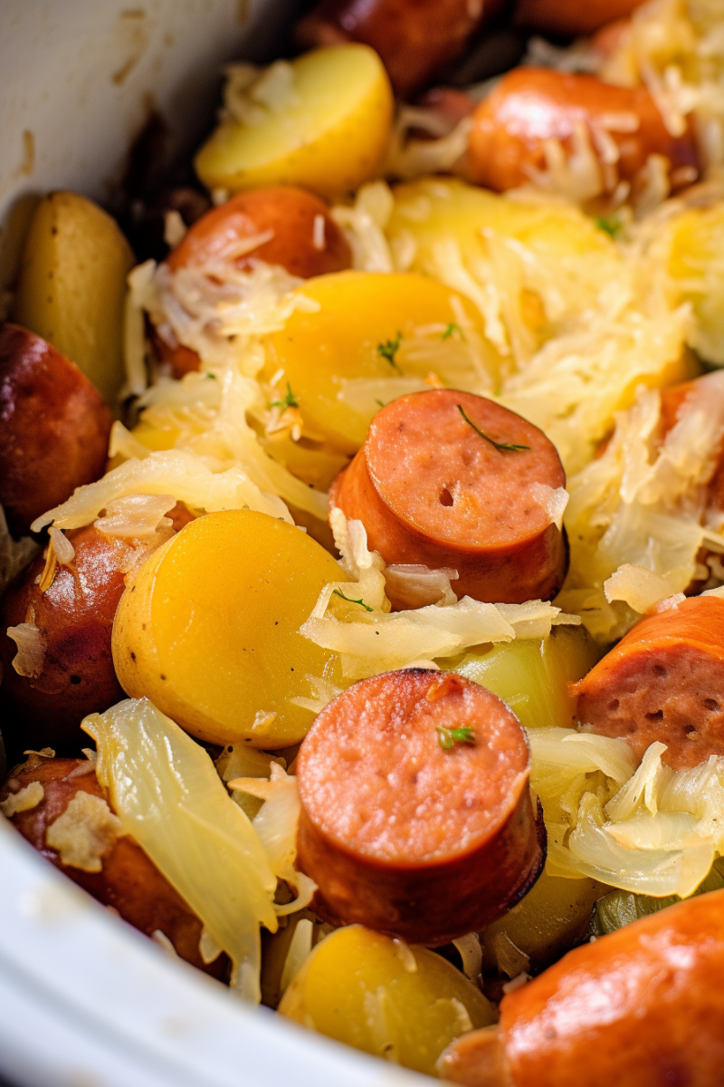 Crock Pot Sausage Sauerkraut And Potatoes 