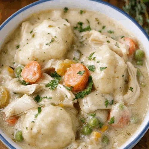 Overhead view of a warm, slow-cooked dinner with a thick, creamy base.