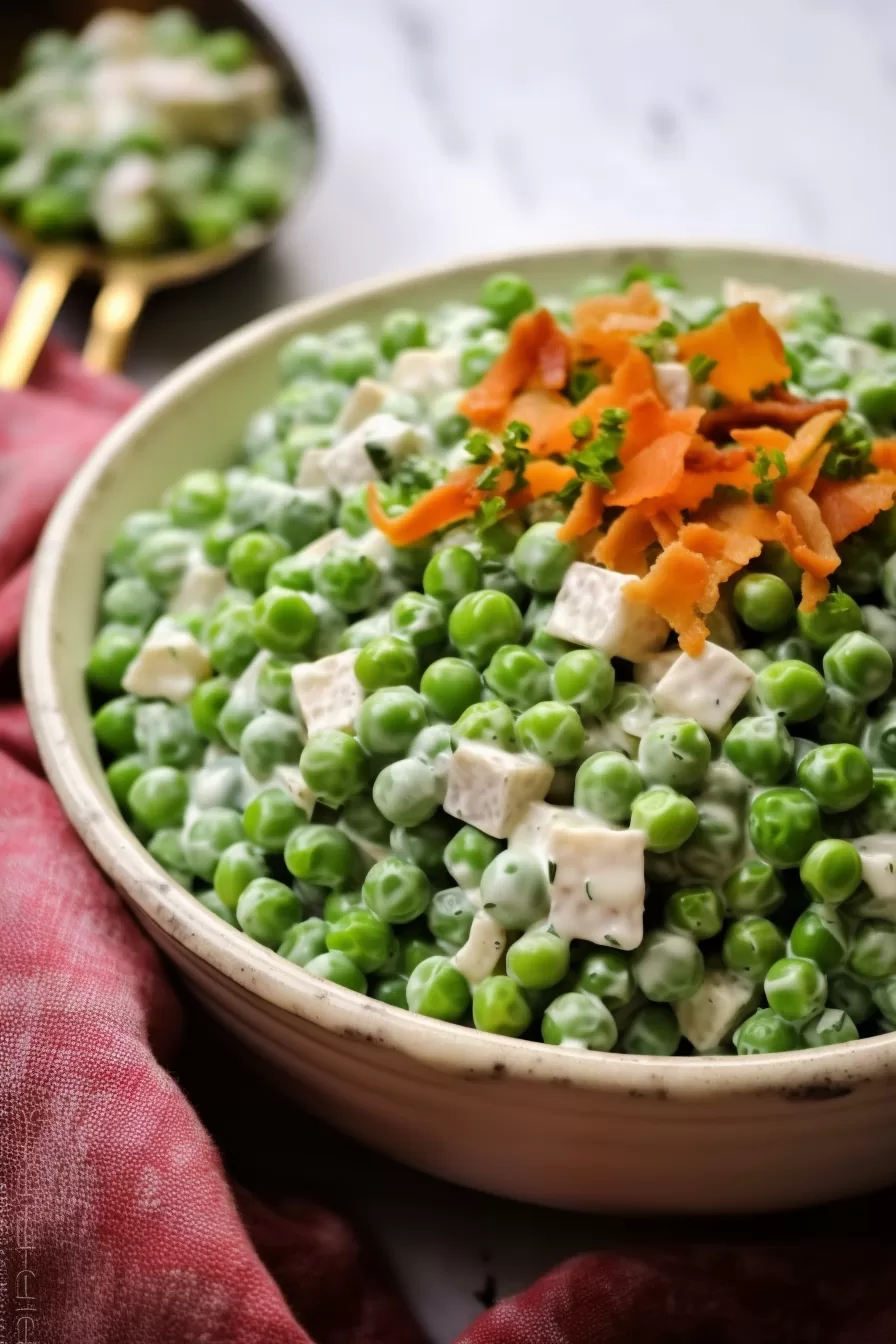 Easy Creamy Pea Salad Recipe