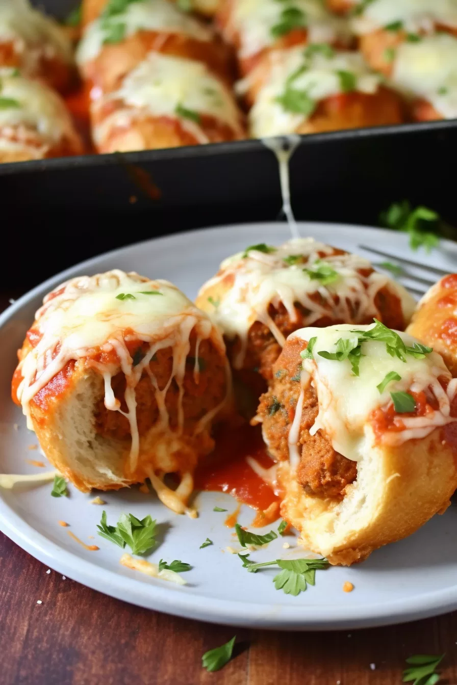 Garlic Bread Meatball Bombs