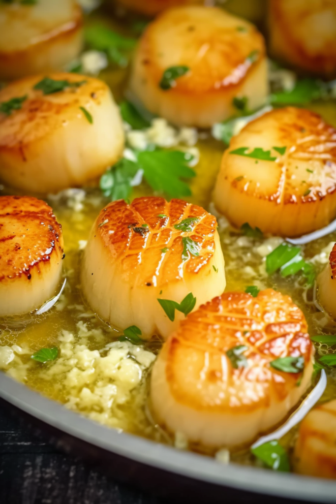 Garlic Lemon Butter Seared Scallops 0288