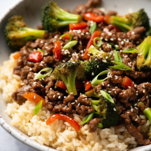 Ground Beef and Broccoli