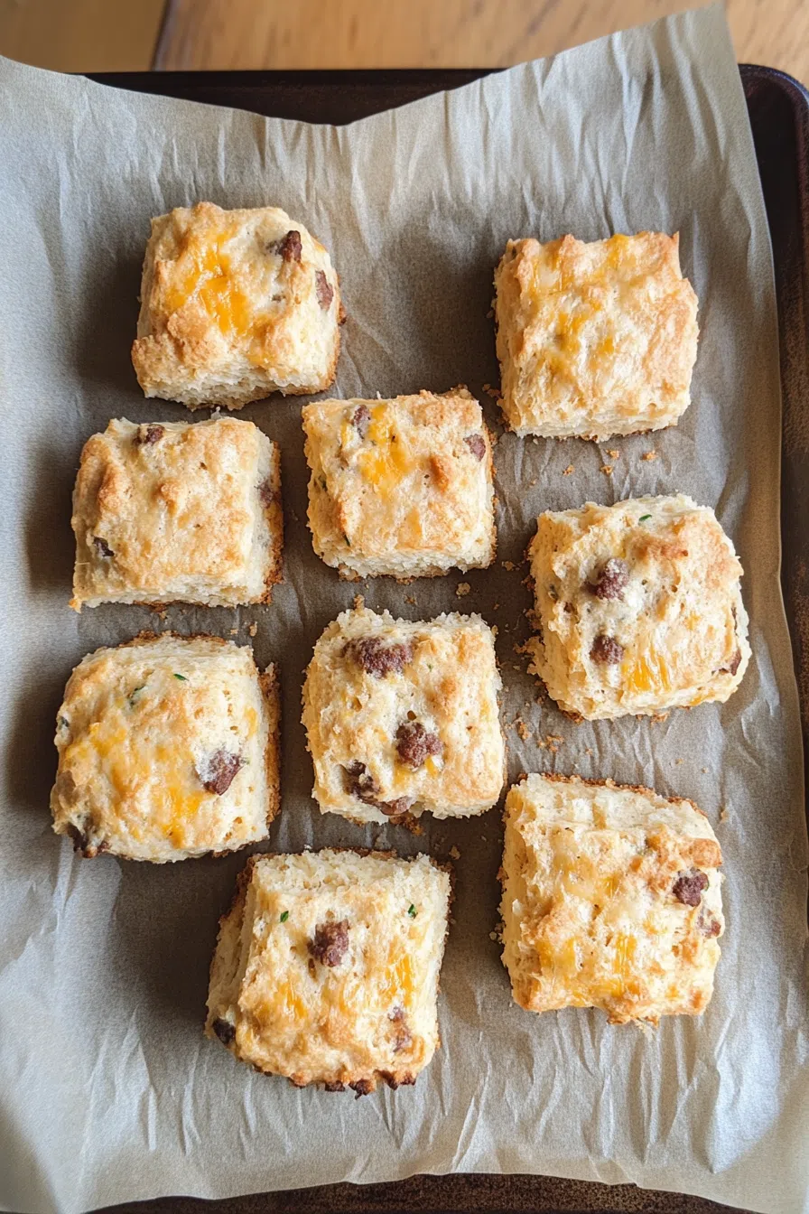 Biscuits arranged on a white plate with a pat of butter melting on top.