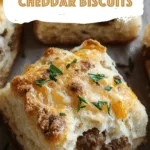 Homemade Sausage Cheddar Biscuits