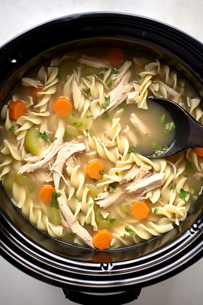 Homemade Slow Cooker Chicken Noodle Soup