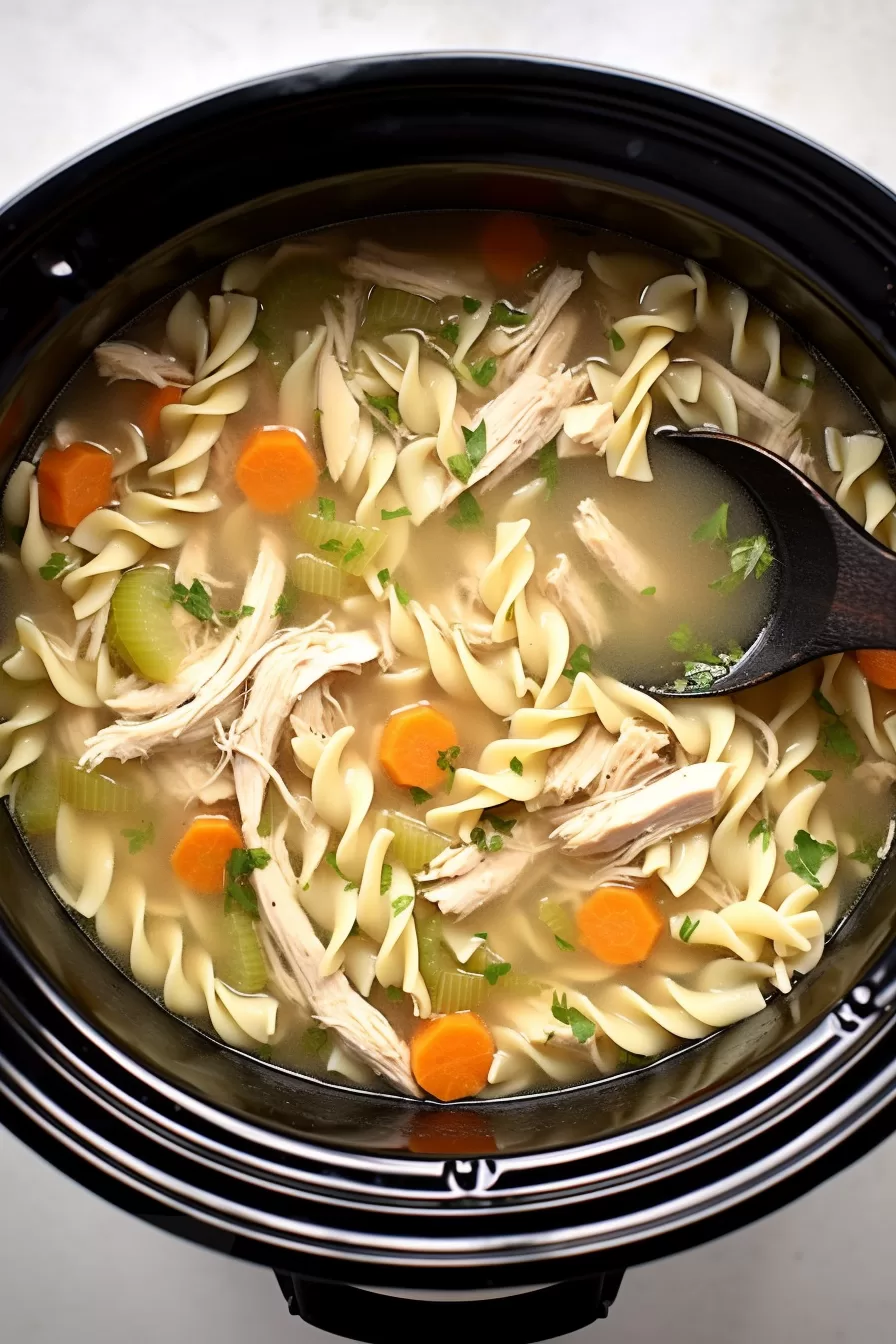 Homemade Slow Cooker Chicken Noodle Soup