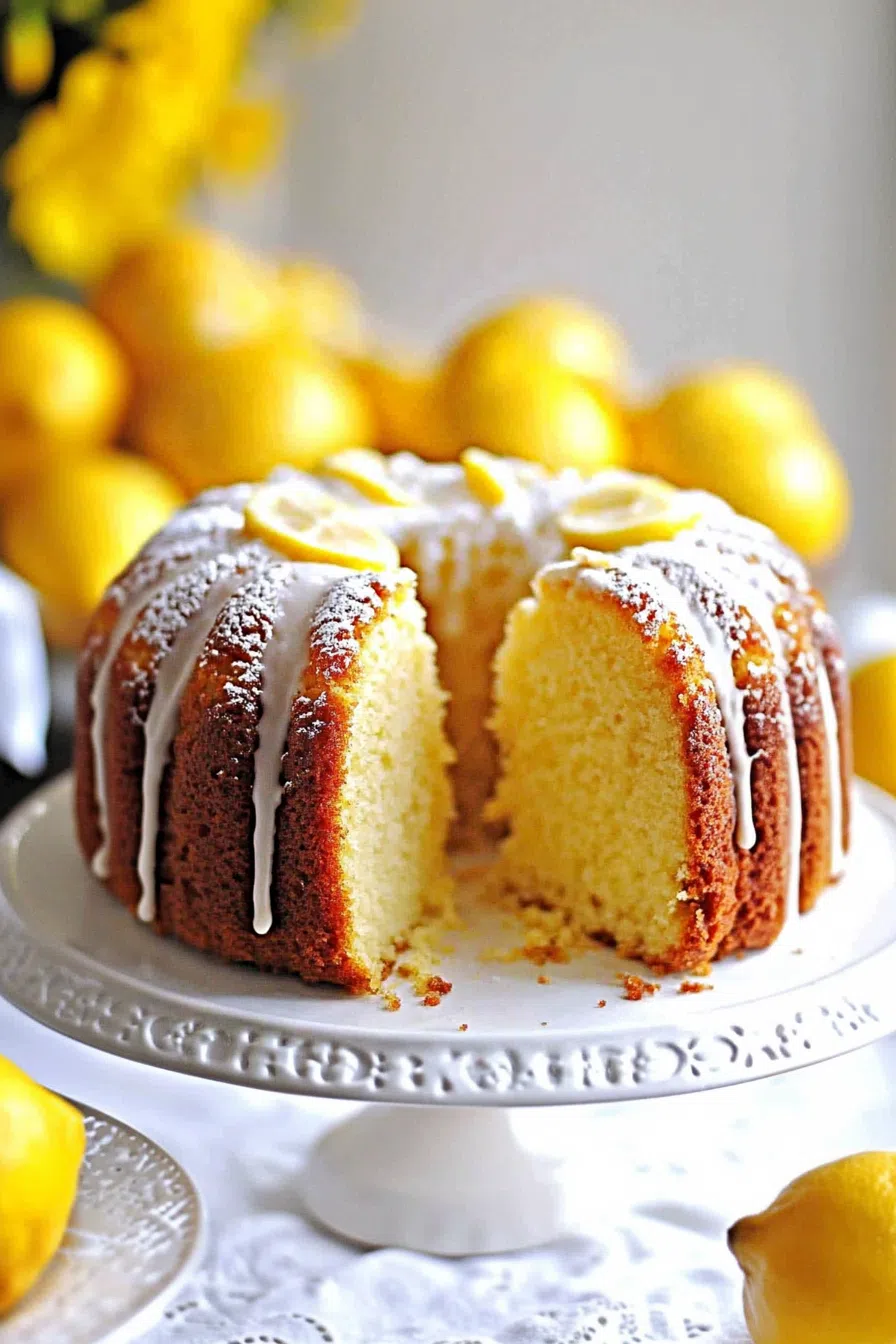 Lightly browned dessert loaf surrounded by scattered lemon zest.