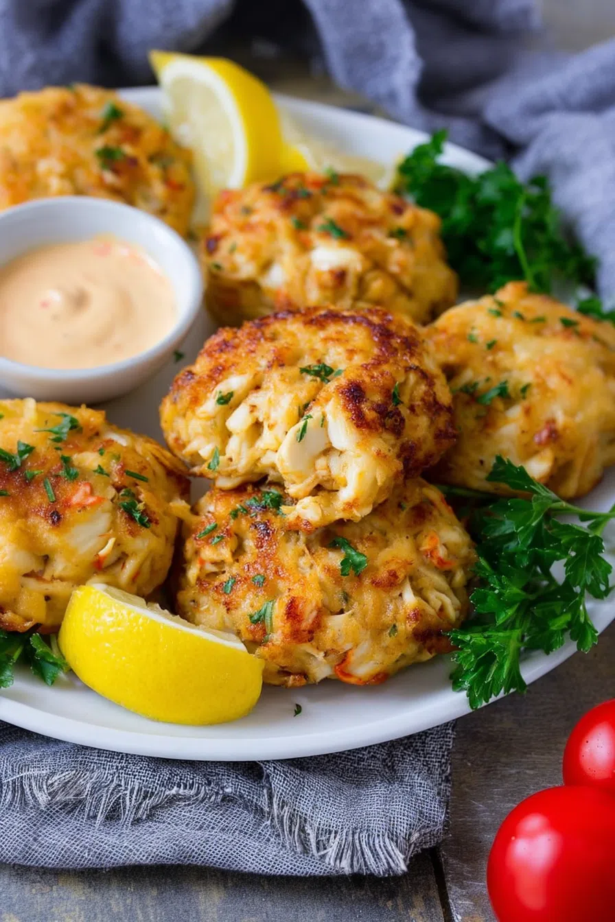 Stacked savory cakes on a rustic platter, ready to serve.