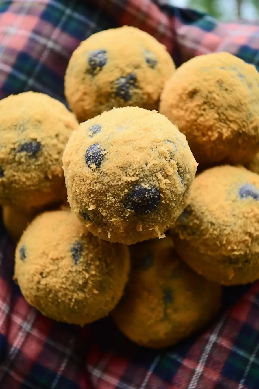 Bite-sized treats arranged on a serving tray