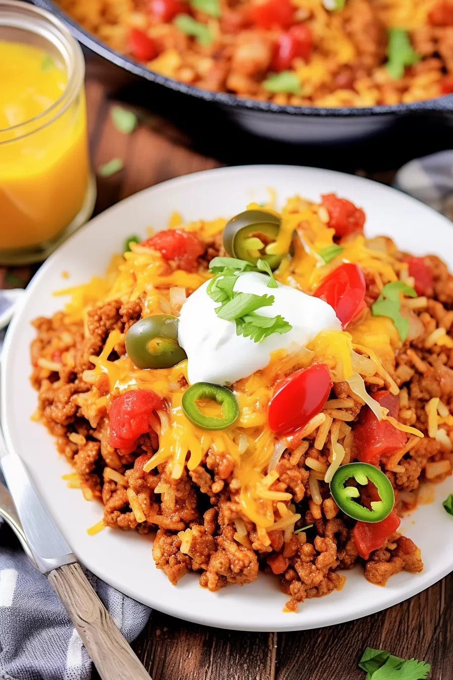 One Pan Taco Rice