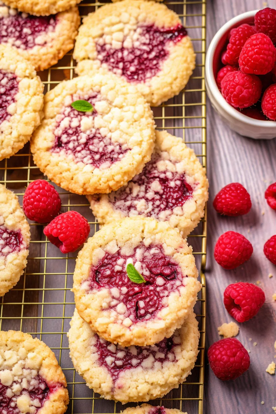 Raspberry Crumble Cookies