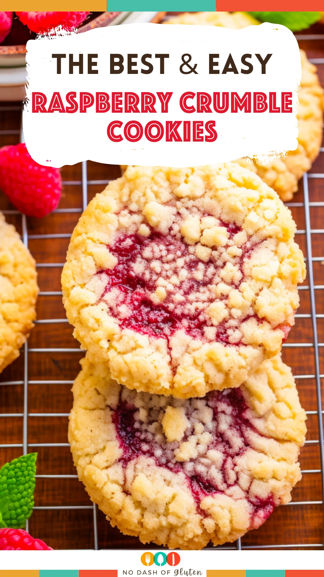 Raspberry Crumble Cookies