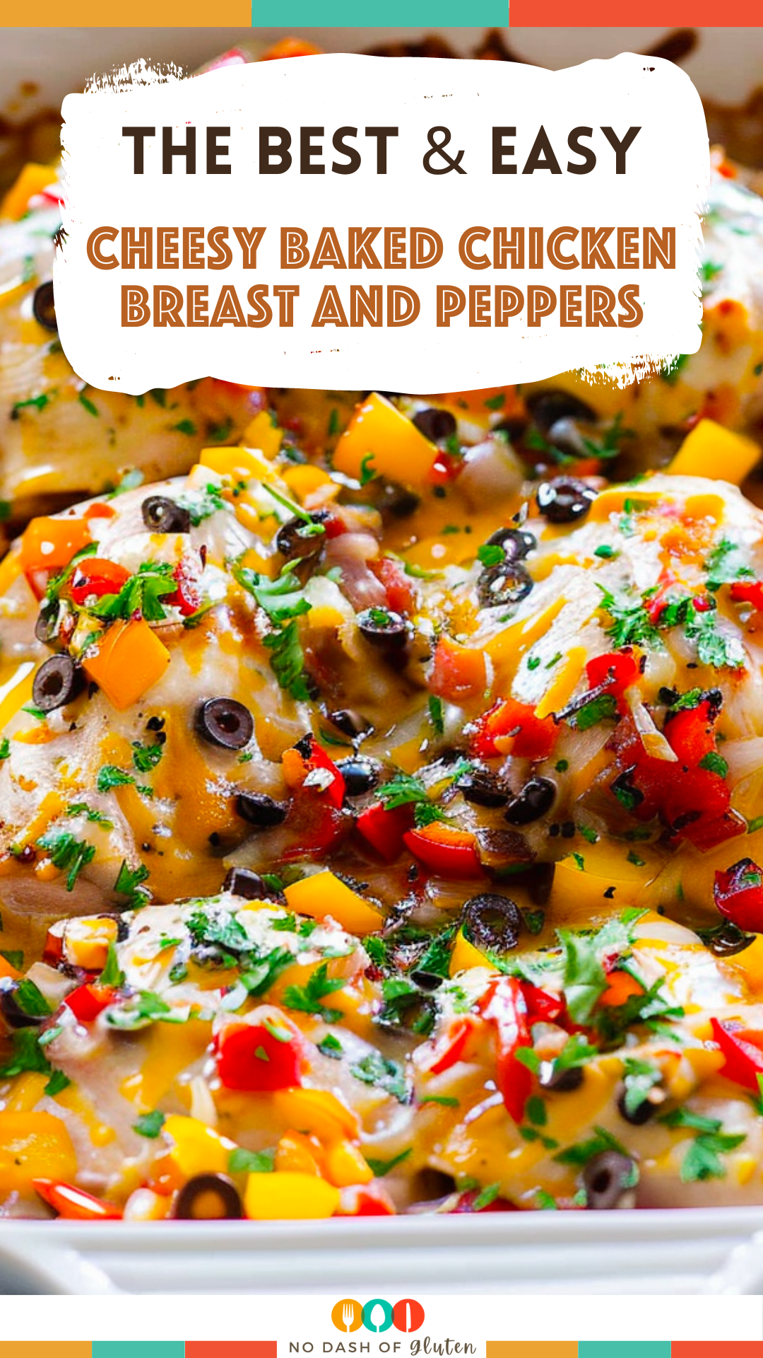 Cheesy Baked Chicken Breast And Peppers