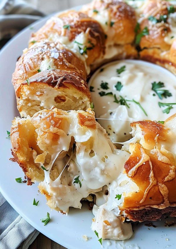 Chicken Alfredo Monkey Bread