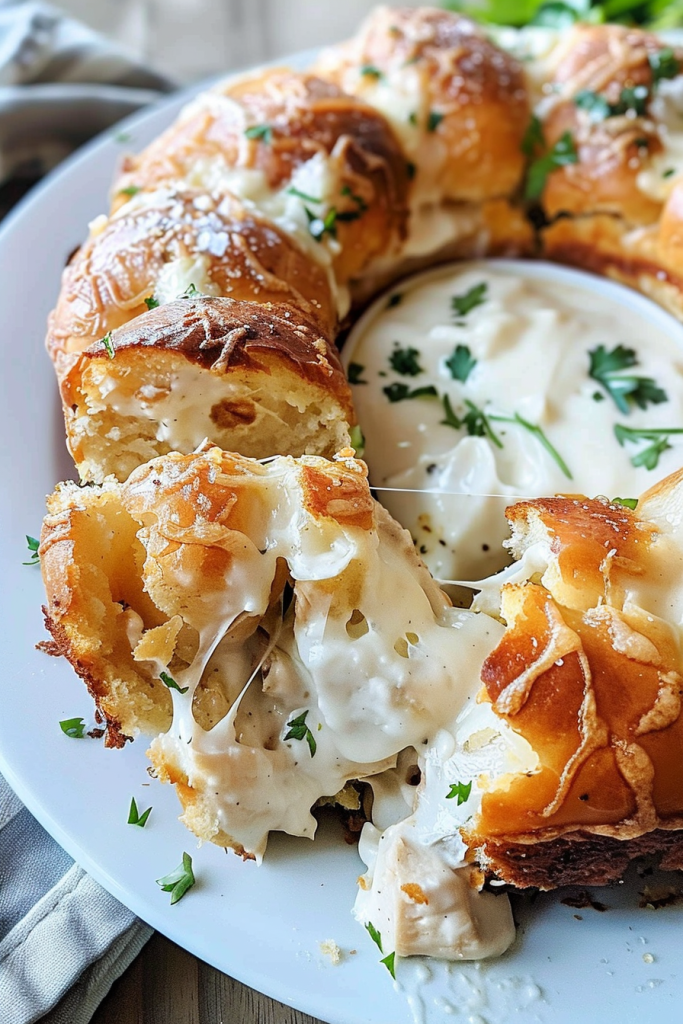 Chicken Alfredo Monkey Bread