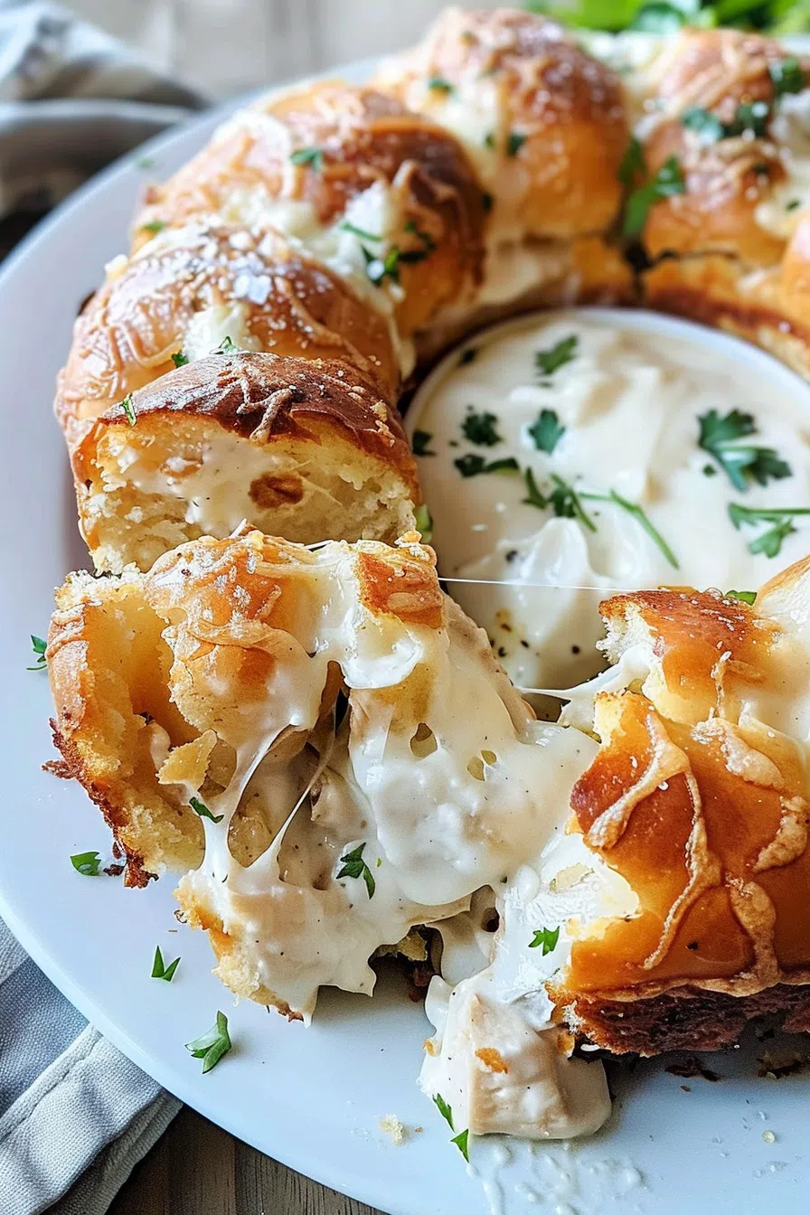 Chicken Alfredo Monkey Bread