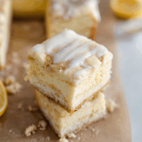 Overhead view of a breakfast pastry on a parchment paper.