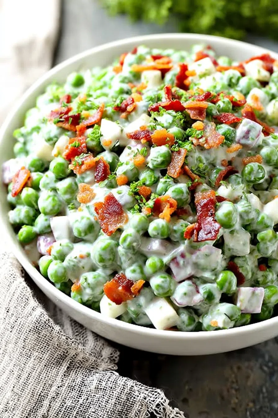 Plated dish featuring a colorful mix of vegetables and a rich, smooth sauce.