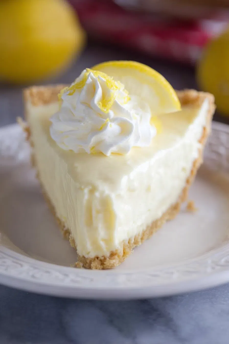 Close-up of a dessert slice with a fluffy texture and smooth surface.