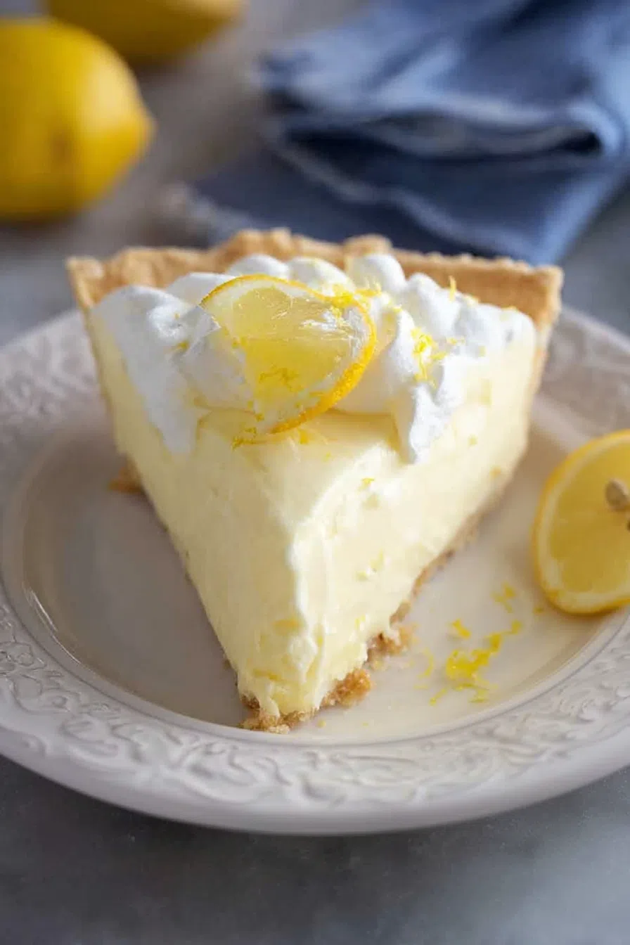 Elegant dessert served with a garnish of citrus zest.